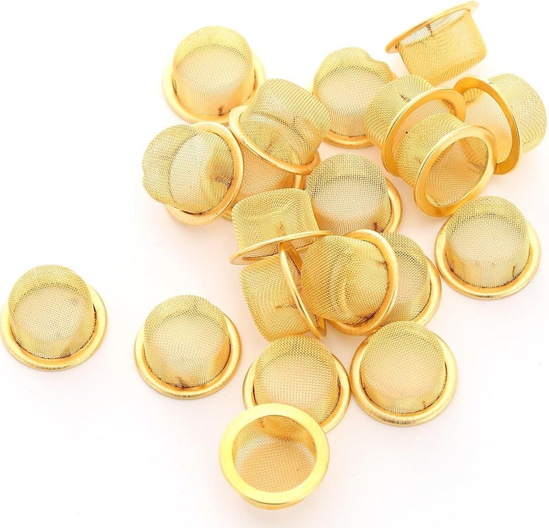 IBETTERN 20 Pack Brass Pipe Screens 1/2 inch Metal Bowl Screen for Pipes - Image 1